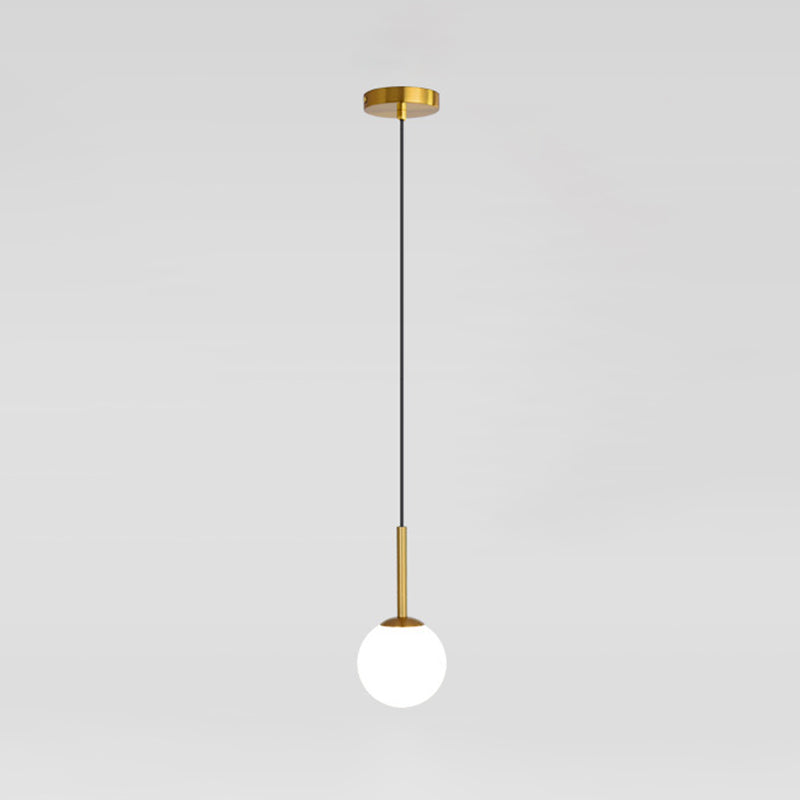 Glass Ball Pendant Lighting Fixtures Modern Style 1 Light Suspension Pendant