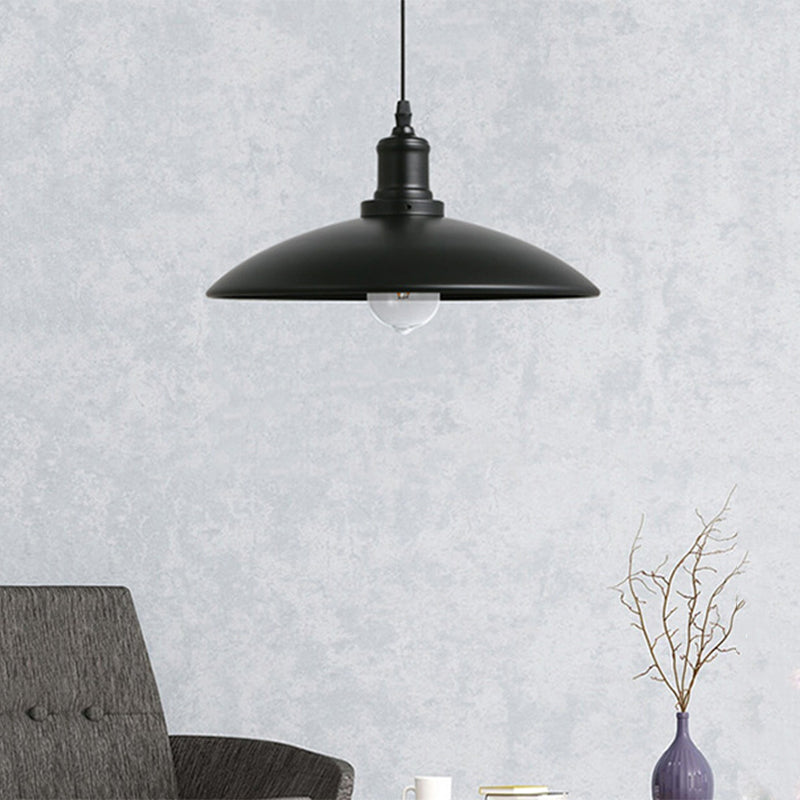Industrial 1-Light Hanging Ceiling Light Tapered Metal Ceiling Pendant Light