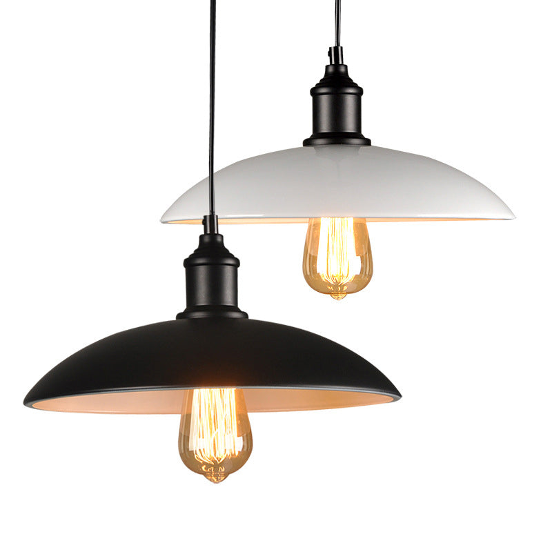 Industrial 1-Light Hanging Ceiling Light Tapered Metal Ceiling Pendant Light