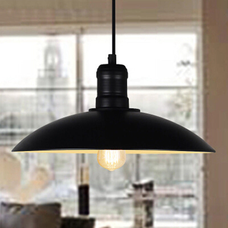 Industrial 1-Light Hanging Ceiling Light Tapered Metal Ceiling Pendant Light