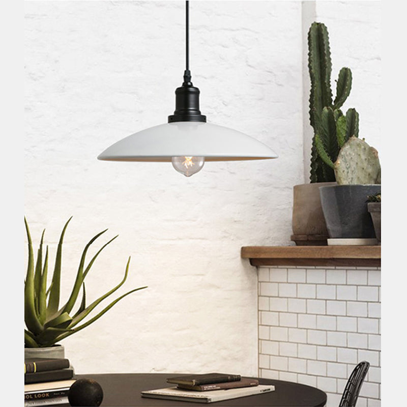 Industrial 1-Light Hanging Ceiling Light Tapered Metal Ceiling Pendant Light