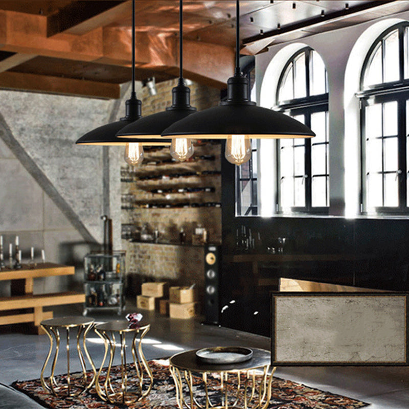 Industrial 1-Light Hanging Ceiling Light Tapered Metal Ceiling Pendant Light