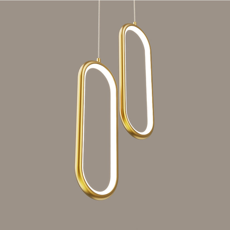 Geometric Metal Suspended Lighting Fixture Modern Style Pendant Lighting Fixtures