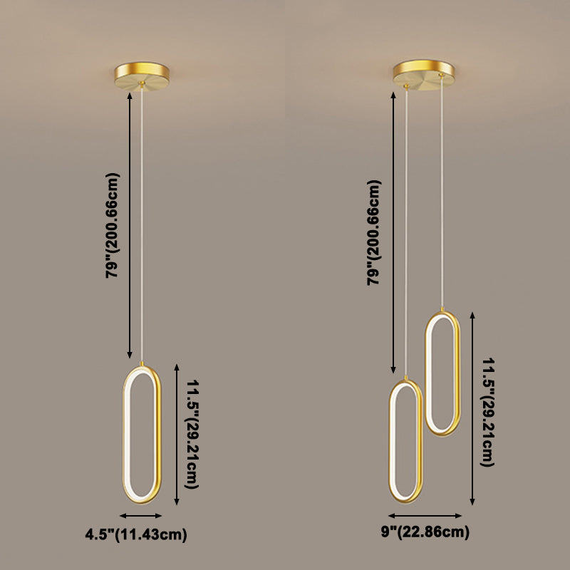 Geometric Metal Suspended Lighting Fixture Modern Style Pendant Lighting Fixtures