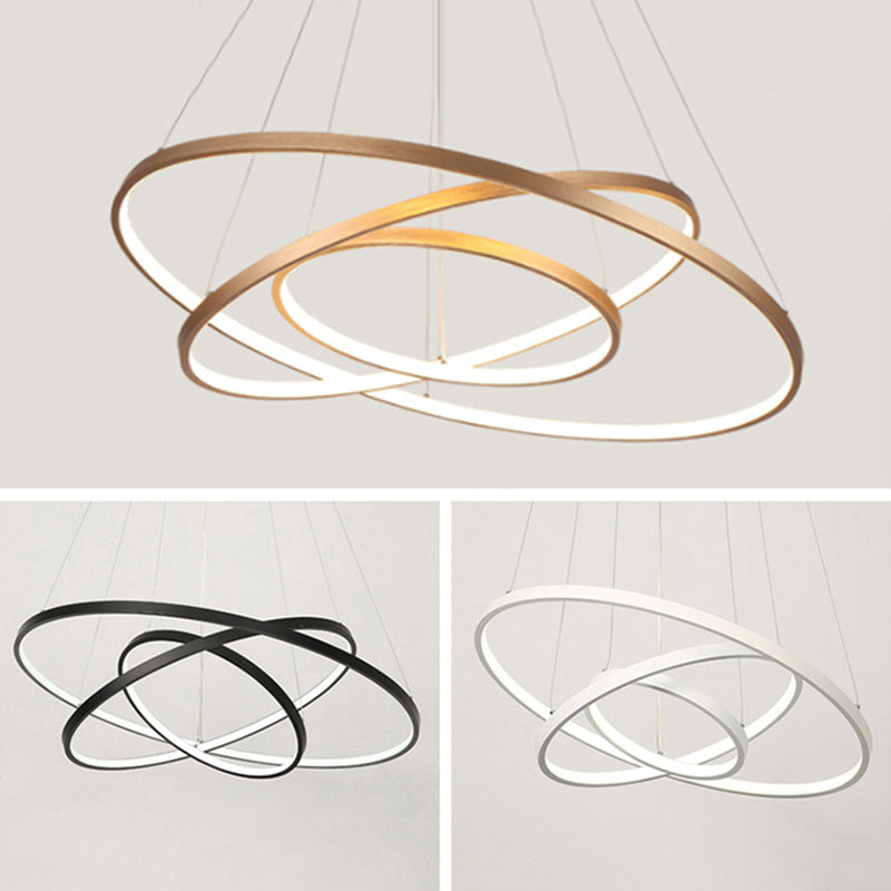 Lámparas de metal múltiples lámparas colgantes capas de estilo colgante de estilo moderno