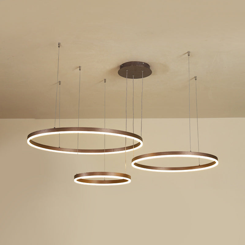 Multi Lights Metal Suspension Pendant Lamp Tiers Modern Style Suspended Lighting Fixture