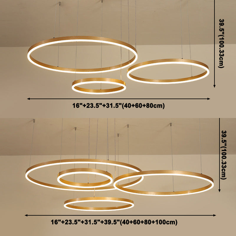 Multi Lights Metal Suspension Pendant Lamp Tiers Modern Style Suspended Lighting Fixture