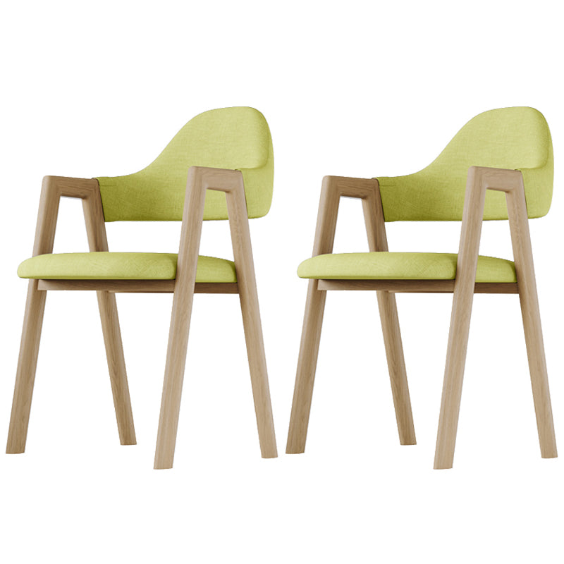 Home Nordric Arm Chair Open Back Wood Stackable Dining Room Chair with Sponge cushion