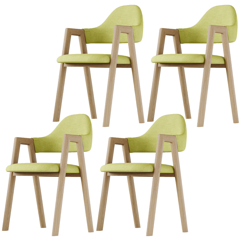 Home Nordric Arm Chair Open Back Wood Stackable Dining Room Chair with Sponge cushion
