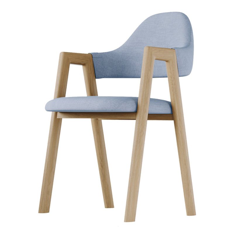 Home Nordric Arm Chair Open Back Wood Stackable Dining Room Chair with Sponge cushion