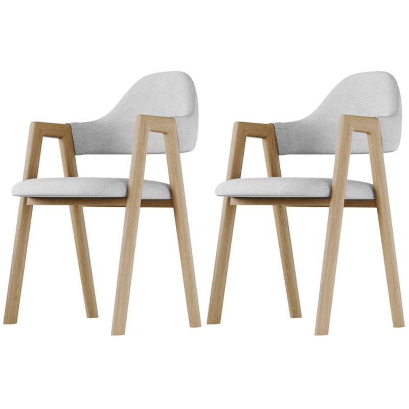 Home Nordric Arm Chair Open Back Wood Stackable Dining Room Chair with Sponge cushion