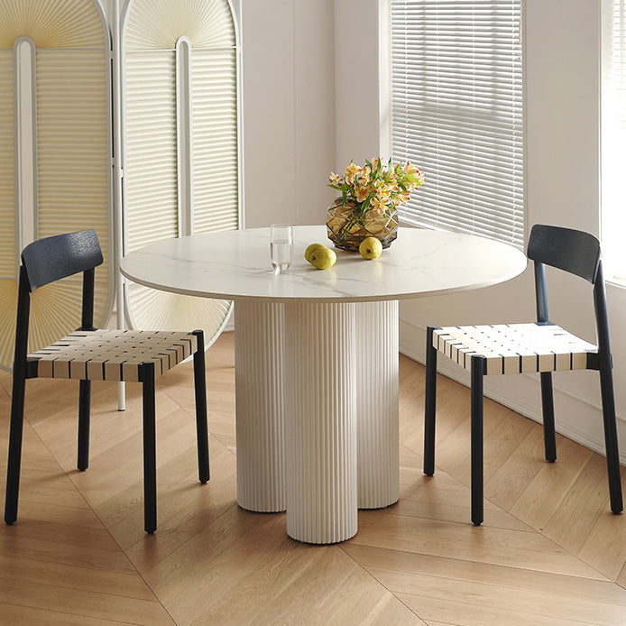 Round Dining Dinette Table Simplicity Style Tripod Base Home Furniture
