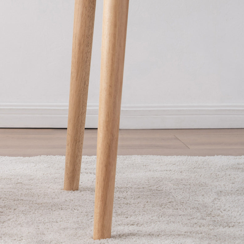 Mesa de comedor contemporánea Rectángulo de madera de goma de madera maciza 4 patas Mesa para el hogar