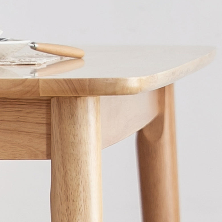 Mesa de comedor contemporánea Rectángulo de madera de goma de madera maciza 4 patas Mesa para el hogar