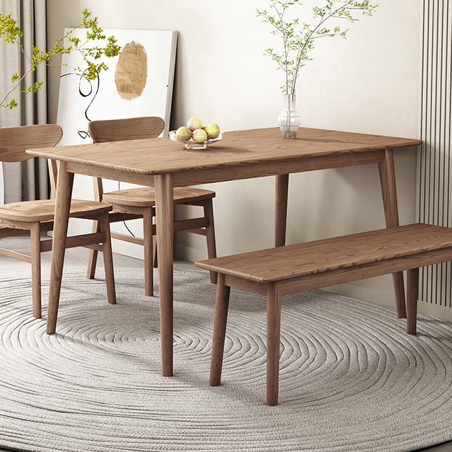 Rechthoek Ash vaste houten tafel moderne eettafel met 4 poten voor restaurant