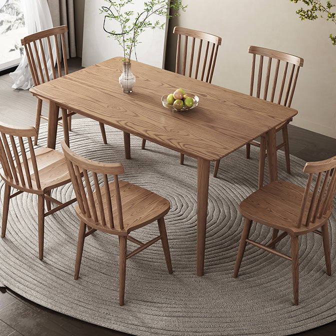 Rechthoek Ash vaste houten tafel moderne eettafel met 4 poten voor restaurant