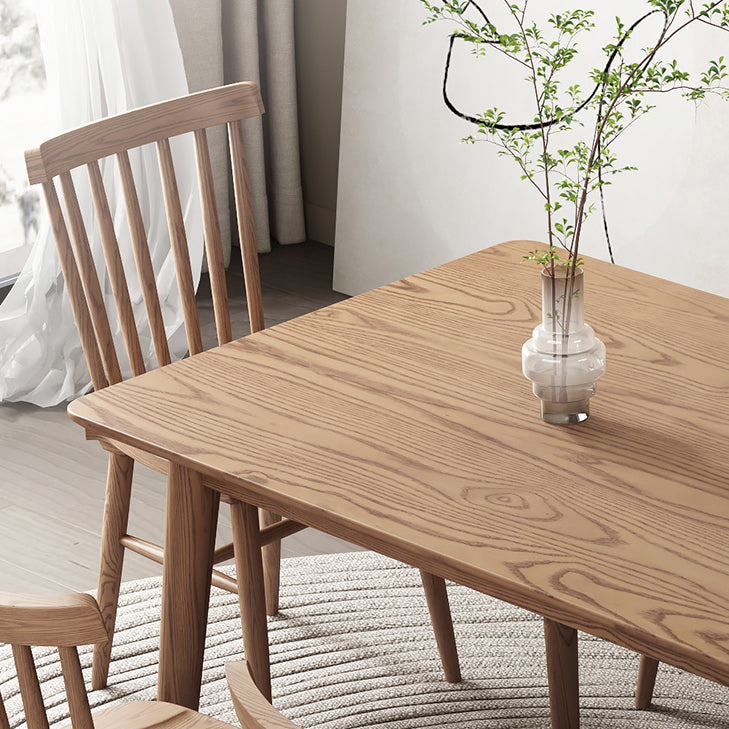 Rechthoek Ash vaste houten tafel moderne eettafel met 4 poten voor restaurant