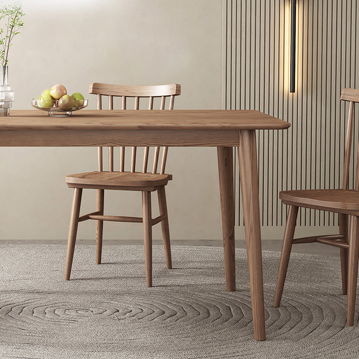 Rechthoek Ash vaste houten tafel moderne eettafel met 4 poten voor restaurant