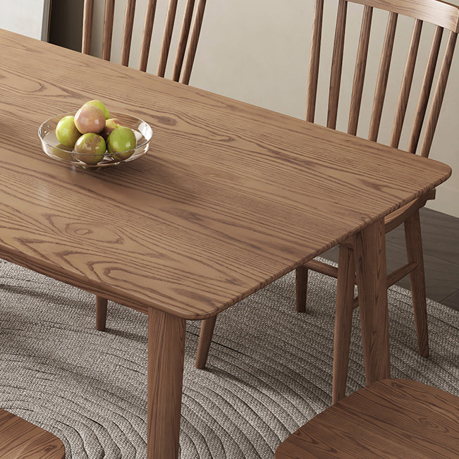 Rechthoek Ash vaste houten tafel moderne eettafel met 4 poten voor restaurant