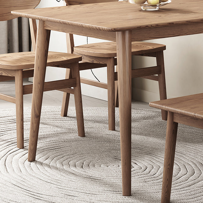 Rechthoek Ash vaste houten tafel moderne eettafel met 4 poten voor restaurant
