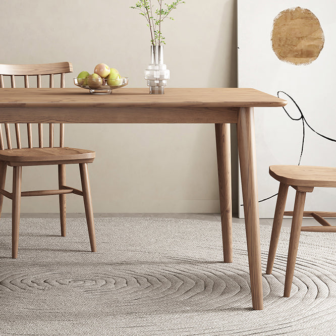Rechthoek Ash vaste houten tafel moderne eettafel met 4 poten voor restaurant