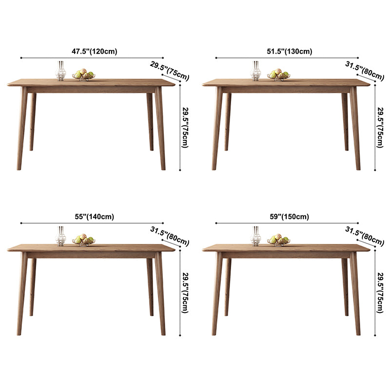 Rechthoek Ash vaste houten tafel moderne eettafel met 4 poten voor restaurant