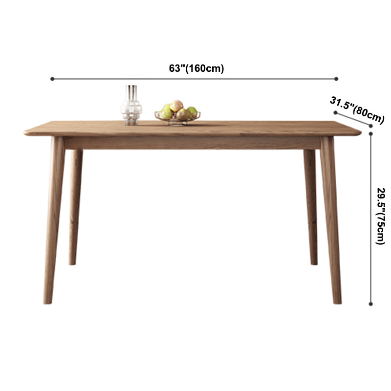 Rechthoek Ash vaste houten tafel moderne eettafel met 4 poten voor restaurant