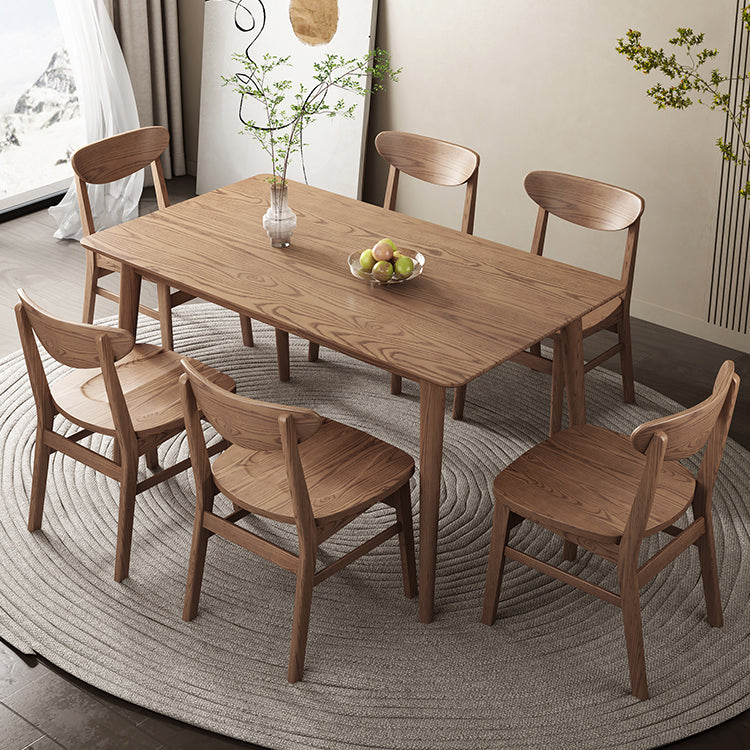 Rechthoek Ash vaste houten tafel moderne eettafel met 4 poten voor restaurant