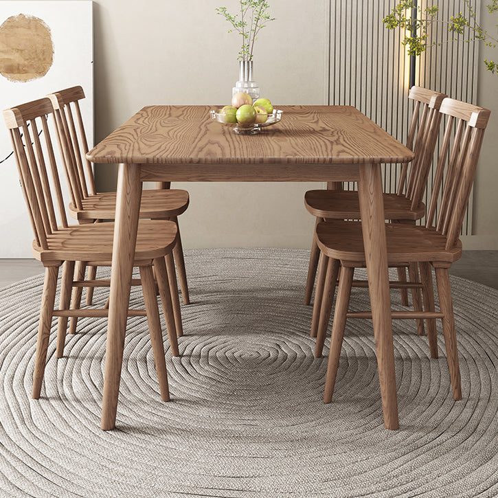 Rechthoek Ash vaste houten tafel moderne eettafel met 4 poten voor restaurant