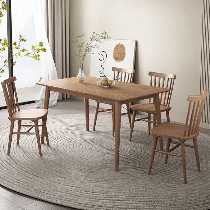 Rechthoek Ash vaste houten tafel moderne eettafel met 4 poten voor restaurant