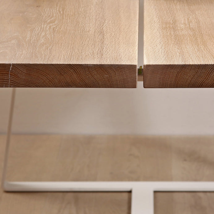 Tavolo da pranzo a forma di rettangolo in legno minimalista tavolo da pranzo standard con base di cavalletto