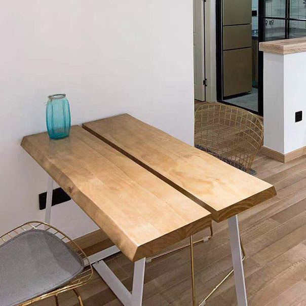 Tavolo da pranzo a forma di rettangolo in legno minimalista tavolo da pranzo standard con base di cavalletto