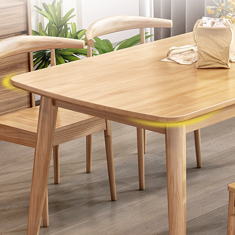 Moderne stijl rechthoek houten keuken eettafel rubberwood tafel met 4 poten