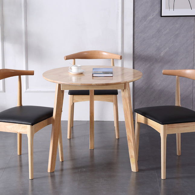 Mesa de comedor de madera maciza de estilo moderno con 3 patas para uso en el hogar