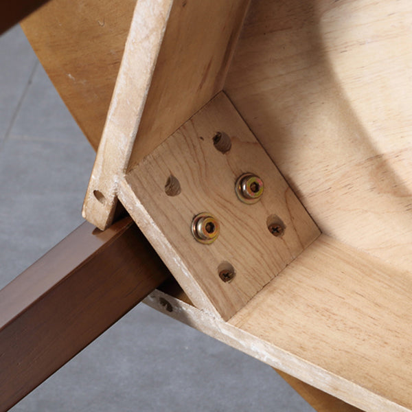 Mesa de comedor de madera maciza de estilo moderno con 3 patas para uso en el hogar