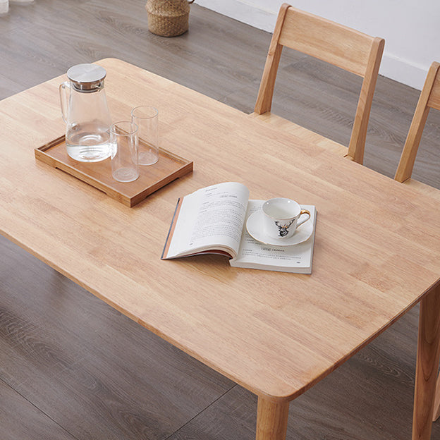 Table à manger en bois massif de style moderne rectangulaire Table à manger pour la maison