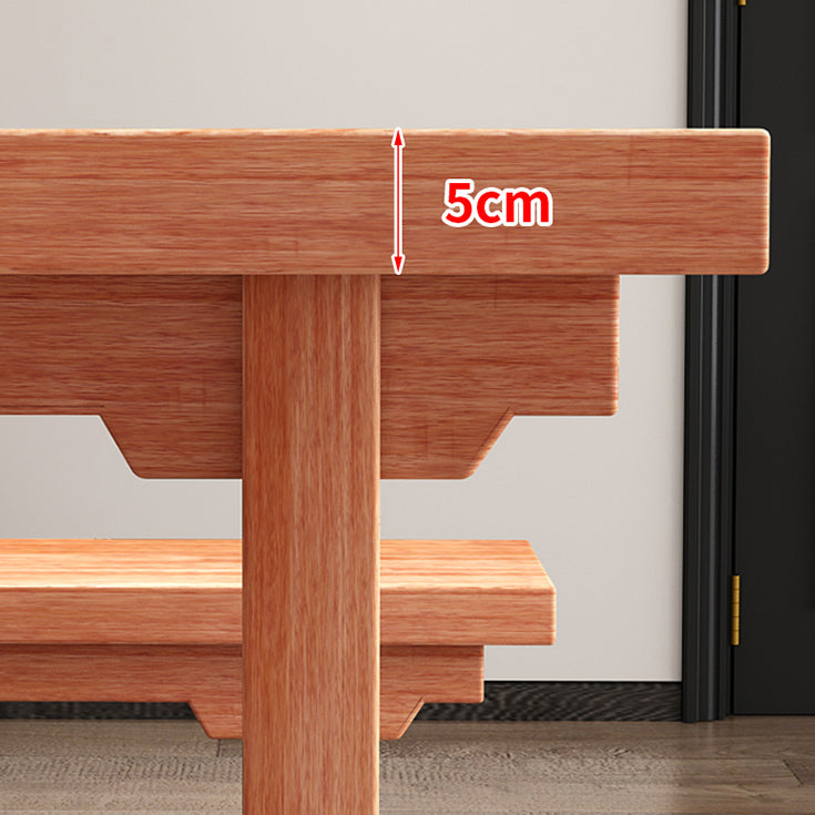 Moderner Massivholz Standard Esstisch Küche Rechteck Esstisch mit Trestle Basis