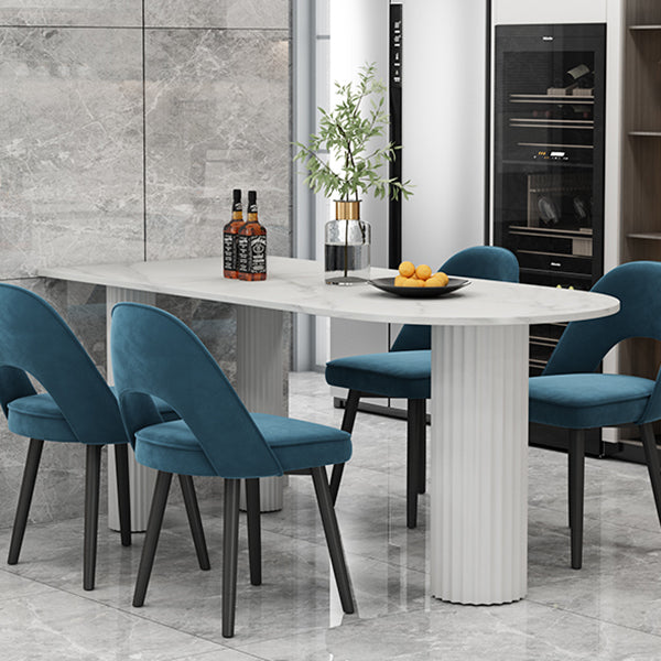 Contemporary Dining Table Sintered Stone Dining Table with 3 Legs for Dining