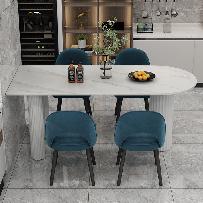 Contemporary Dining Table Sintered Stone Dining Table with 3 Legs for Dining