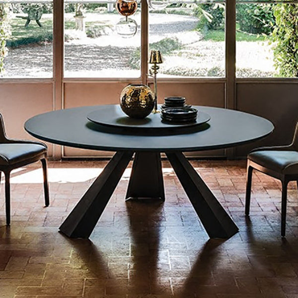 Modern Round Dining Table Pine Solid Wood Dining Room Collection for Indoor