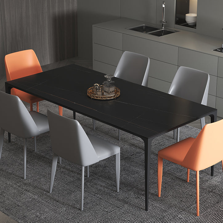 Tavolo da pranzo standard rettangolo contemporaneo tavolo da pranzo in pietra sinterizzato con base a 4 gambe