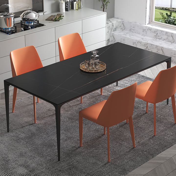 Tavolo da pranzo standard rettangolo contemporaneo tavolo da pranzo in pietra sinterizzato con base a 4 gambe