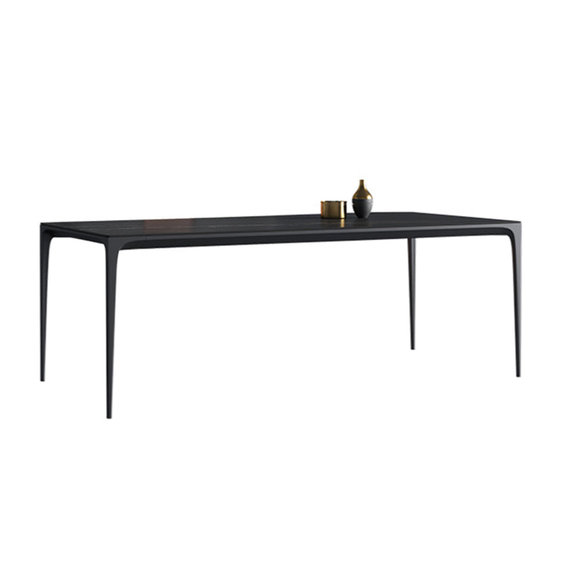 Tavolo da pranzo standard rettangolo contemporaneo tavolo da pranzo in pietra sinterizzato con base a 4 gambe