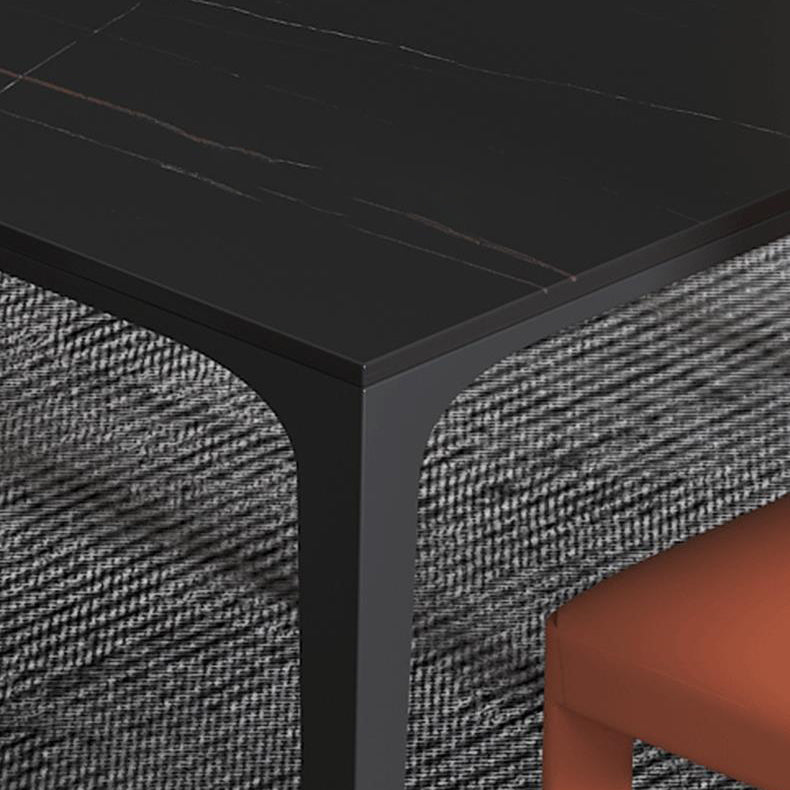 Table à manger standard du rectangle contemporain avec une base à 4 jambes à 4 jambes