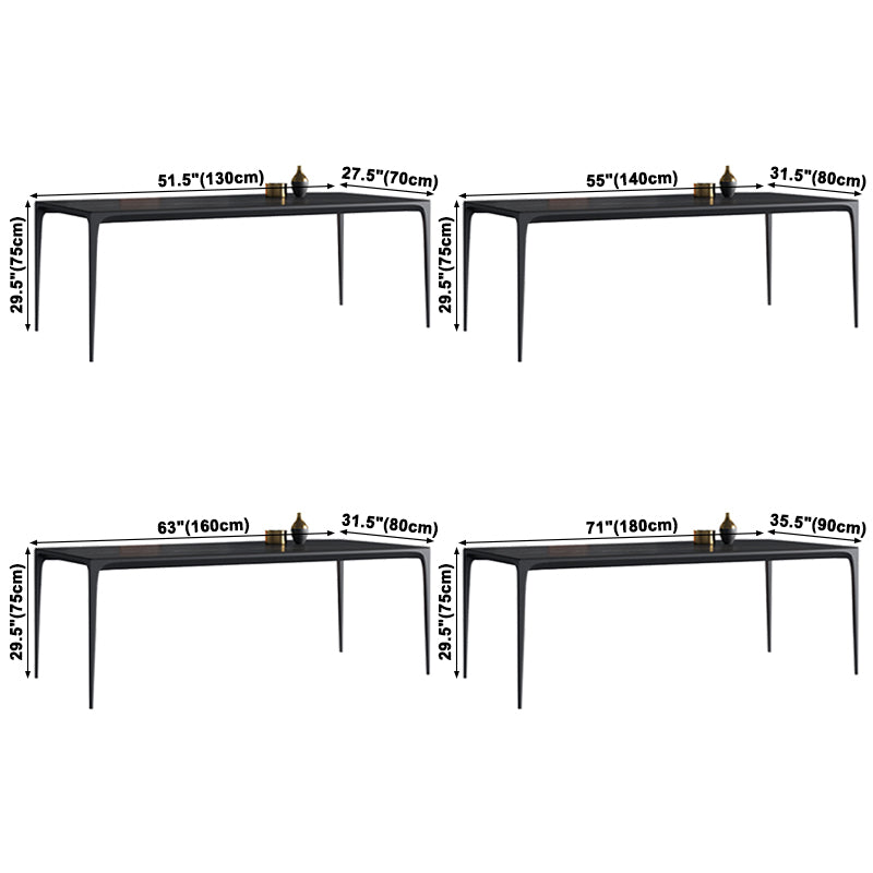 Tavolo da pranzo standard rettangolo contemporaneo tavolo da pranzo in pietra sinterizzato con base a 4 gambe