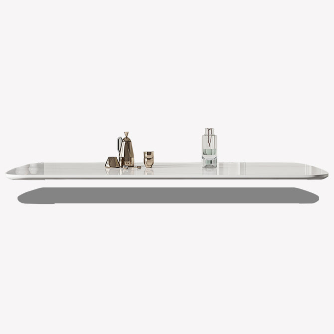 Eigentijdse eettafel Gesinterde stenen eettafel met 4 gouden poten