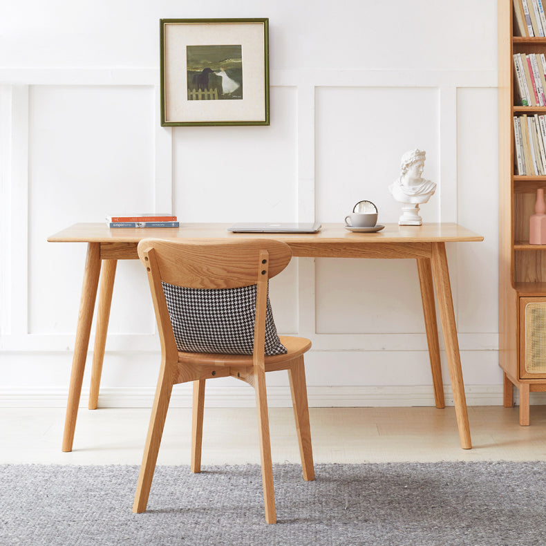Eigentijdse eettafel eiken stevige houten tafel met 4 poten voor keuken diner eetkamer