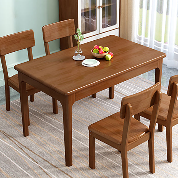 Tavolino da pranzo in legno di gomma in stile moderno con 4 gambe per casa