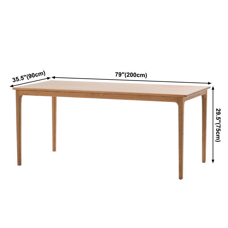 Rectangle table à manger contemporaine table fixe blanche avec du bois massif en pin