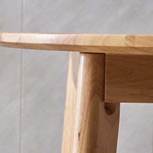 Rubberwood Solid Wood Tripod Table Simplicity Dining Table Round for Kitchen Home